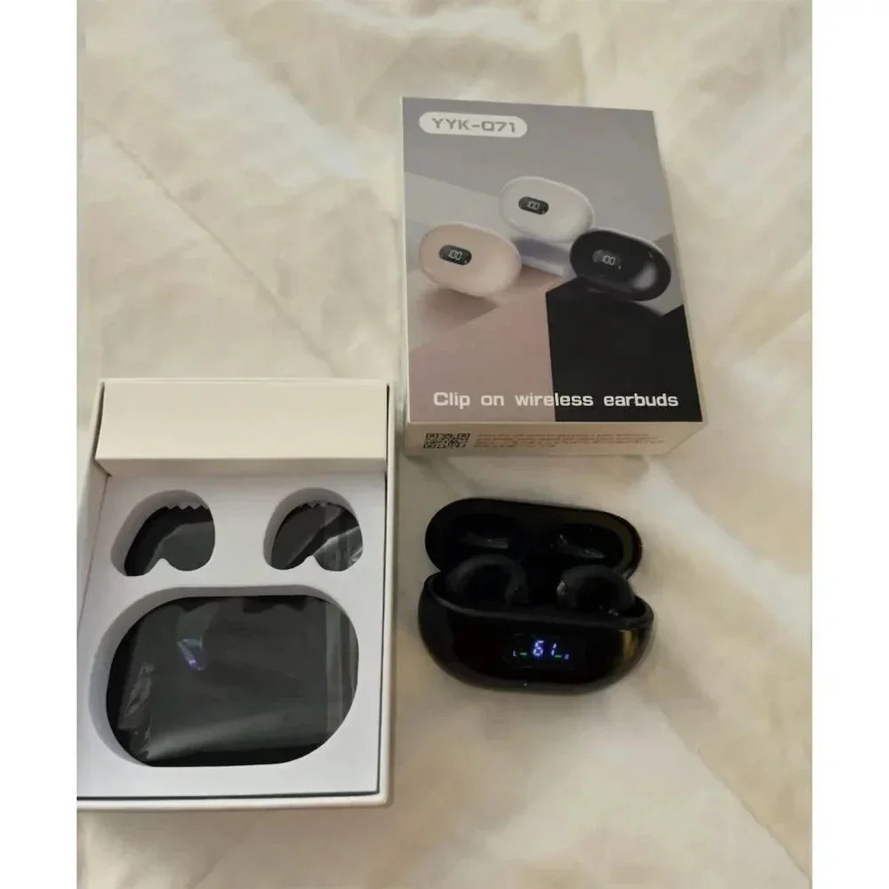 Willed Clip-On Wireless Earbuds Bluetooth 5.3 IPX4 Waterproof Black - Picture 2 of 10
